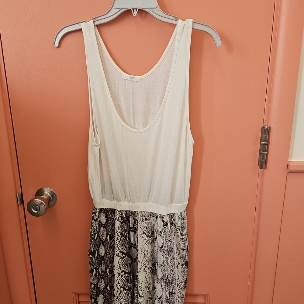 Cherish 1-piece Romper Snake Skin Print Tank Top Short Bottom Junior Size Medium